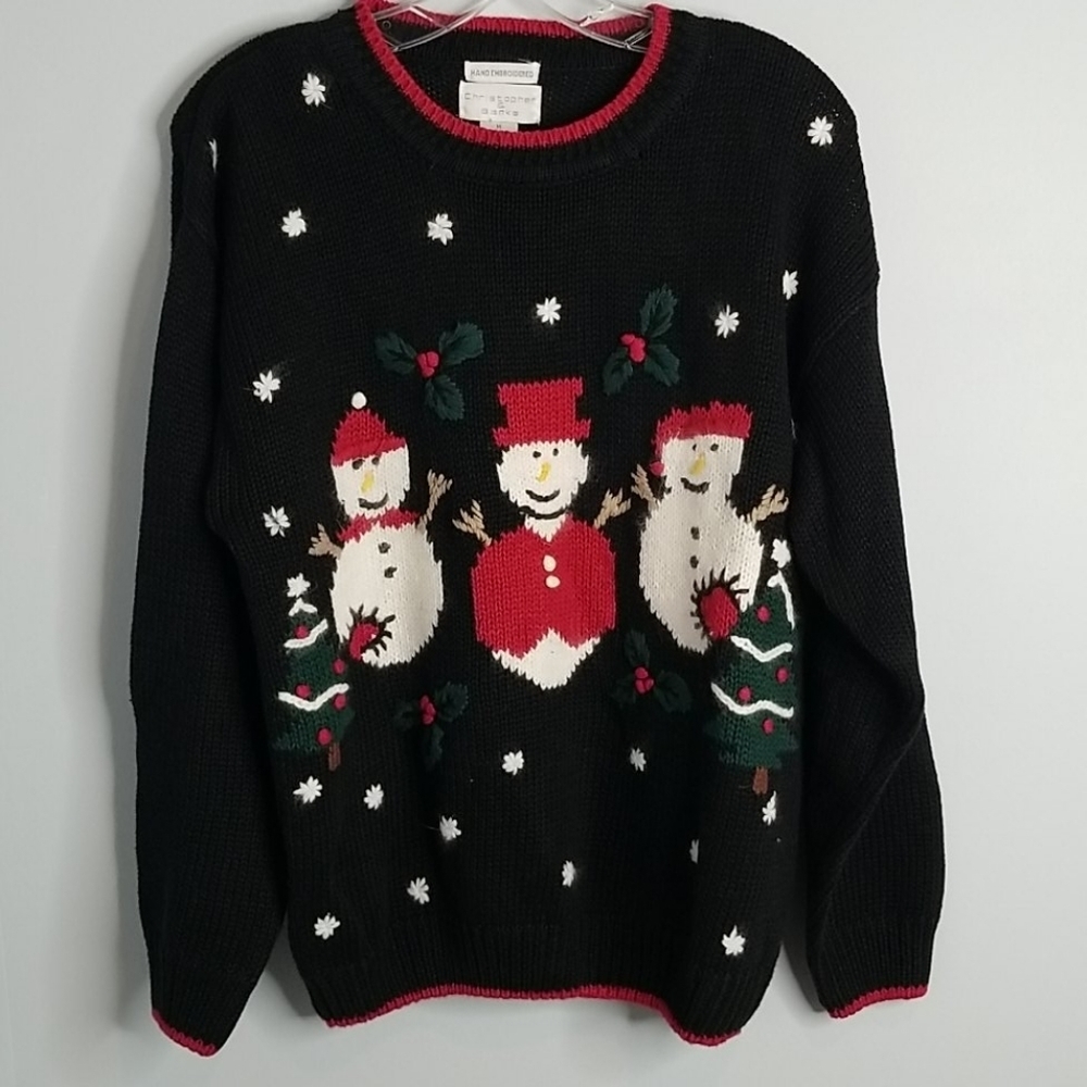 Snowman embellished Sweater Medium